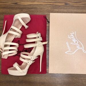Christian Louboutin Differa Patent Leather Gladiator Heel, Size 40.5